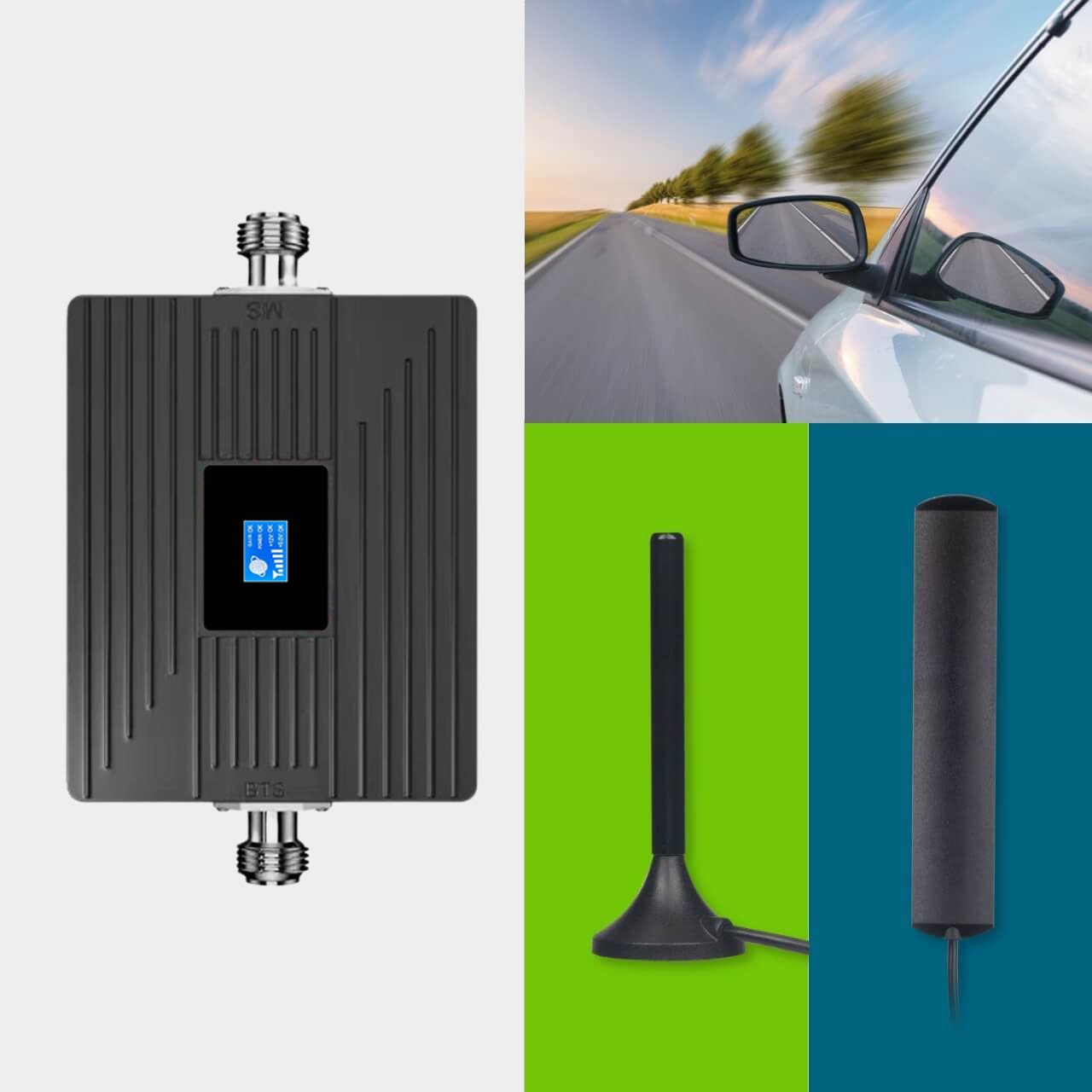 Vehicle Cell Phone Signal Booster for RV Car SUV Trailer OTR Boosts 1800mhz 4G LTE 3G network booster 5g mobile signal repeater